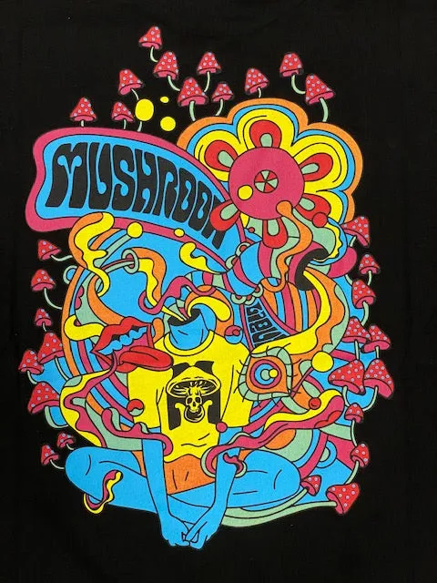 Quick Layer Fit Sporty Fashion Mushroom T-shirt 19012-01 black