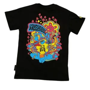 Elderly clothing Mushroom T-shirt 19012-01 black