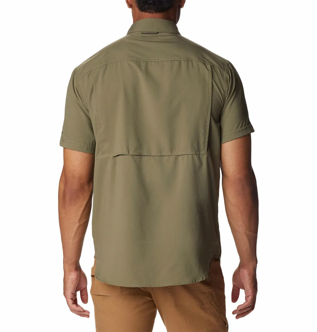 Future Edge LightweightTextile Columbia Men Green Silver Ridge Utility Lite Short Sleeve (Sun Protection)