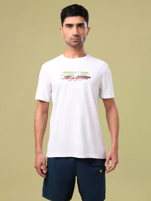 Road Look Men Printed Slim Fit Round Neck T-shirt with TECHNO COOL 
