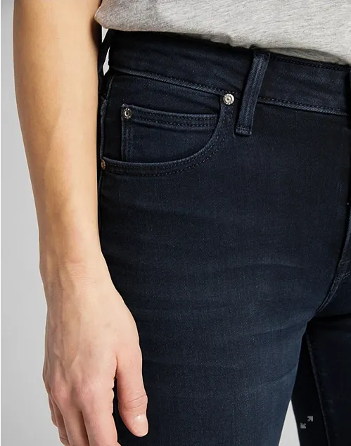Style Statement Winter Warmth Student Outfit Textured Lee Pantalone Jeans Scarlett High Skinny High Waist L626PHQS worn ebony