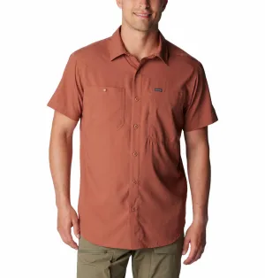 Columbia Men Brown Silver Ridge Utility Lite Short Sleeve (Sun Protection) WindResistantWeave