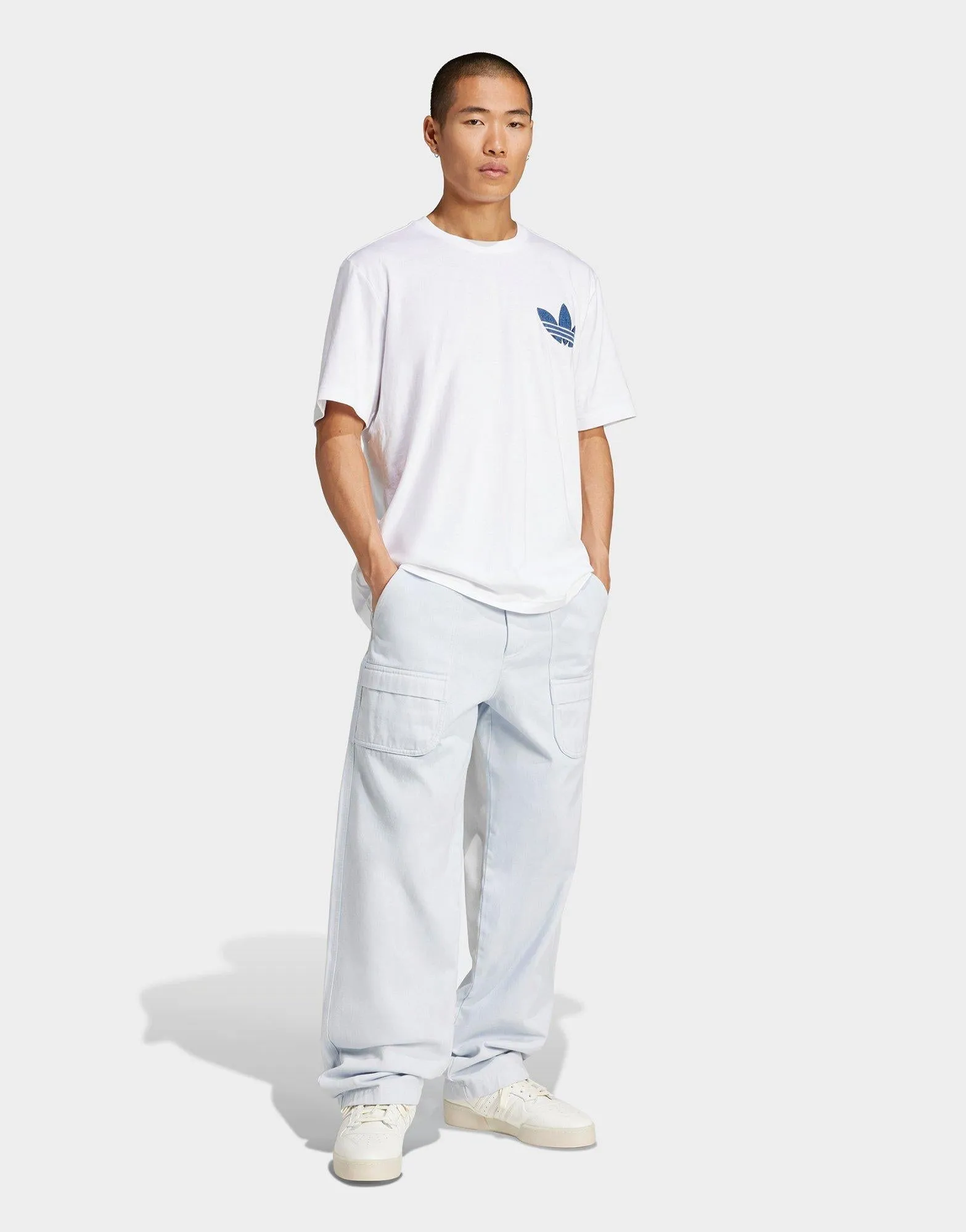 Spandex Enhanced Elasticity Denim Trefoil T-Shirt