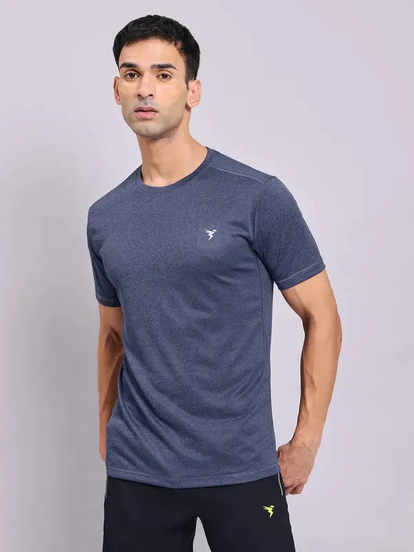 Cozy and Soft Timeless Must-Have Men Solid Slim Fit Crew Neck T-shirt with DOUBLE COOL