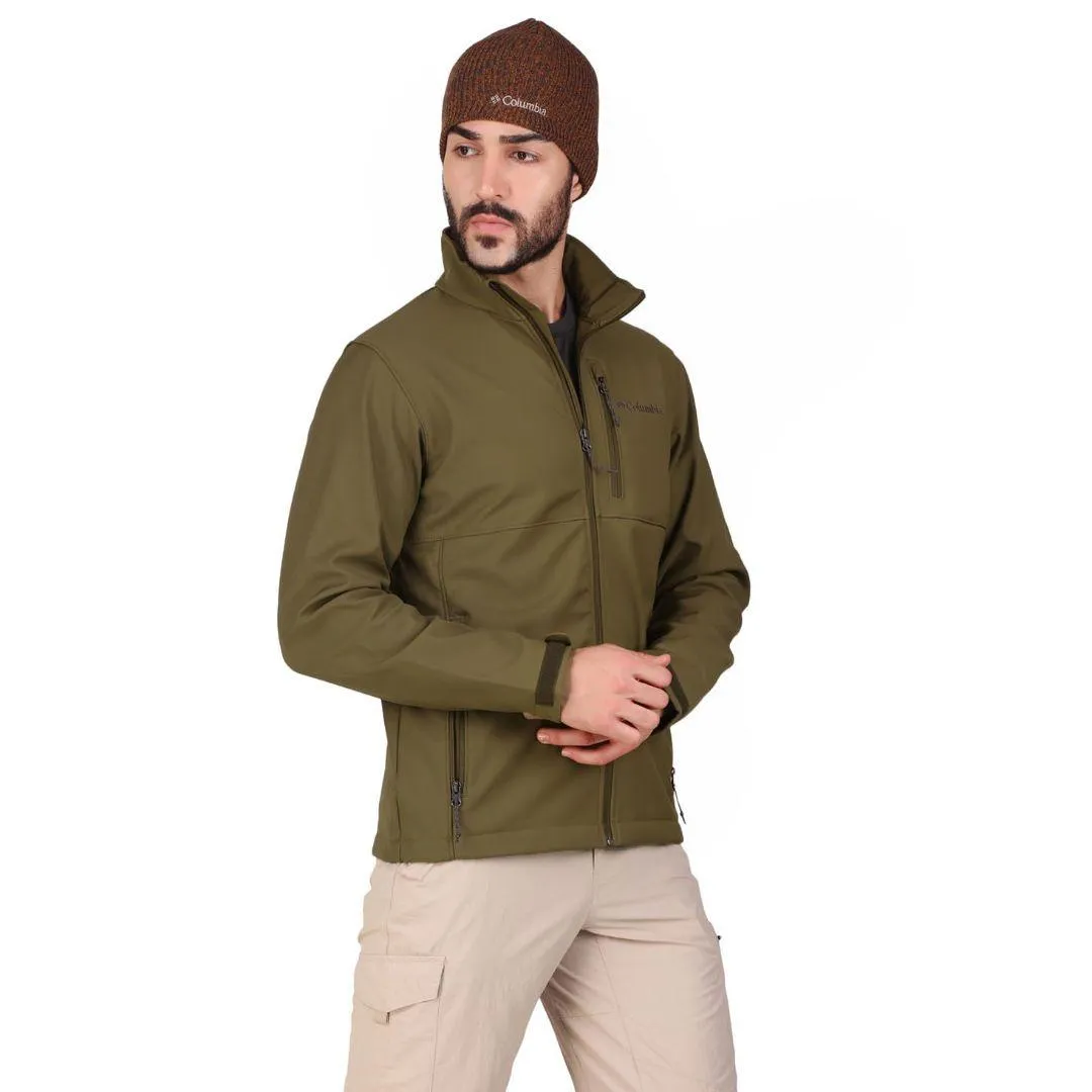 Columbia Men Green Ascender Softshell Jacket Performance Layer