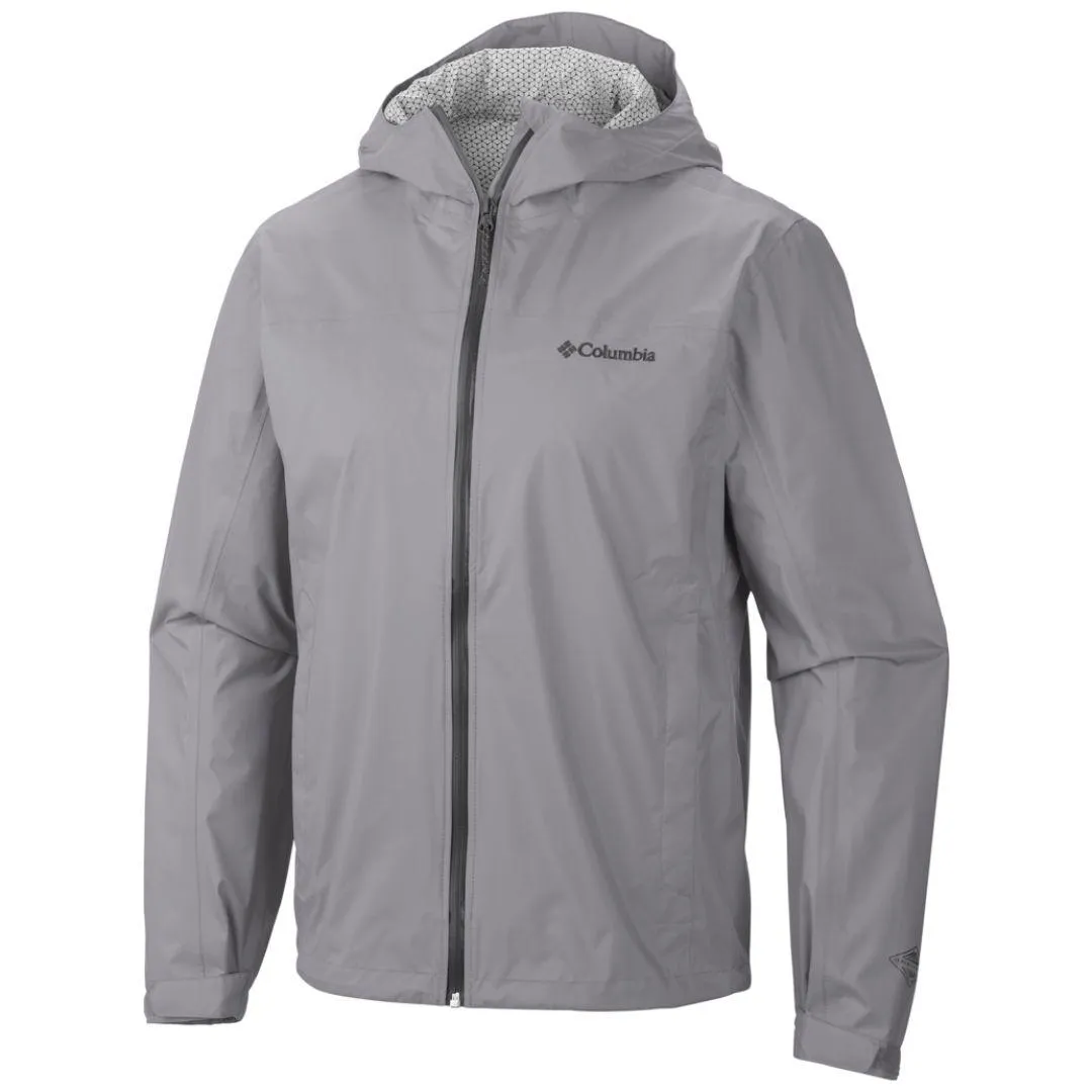 Base-layer Columbia Men Grey EvaPOURation Jacket Waterproof