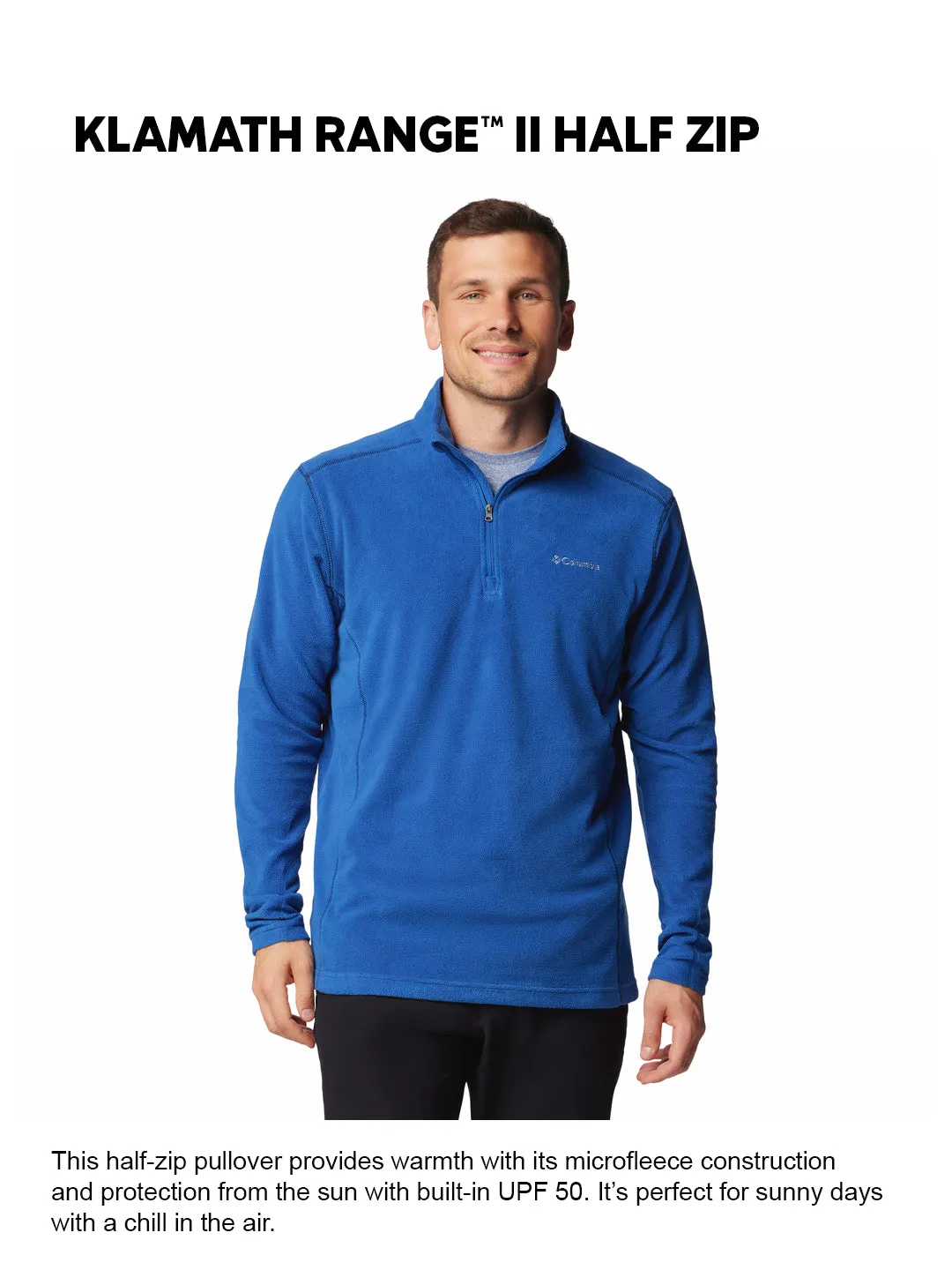 Warm Outfit Casual Chic Columbia Men Navy Blue Klamath Range II Pullover
