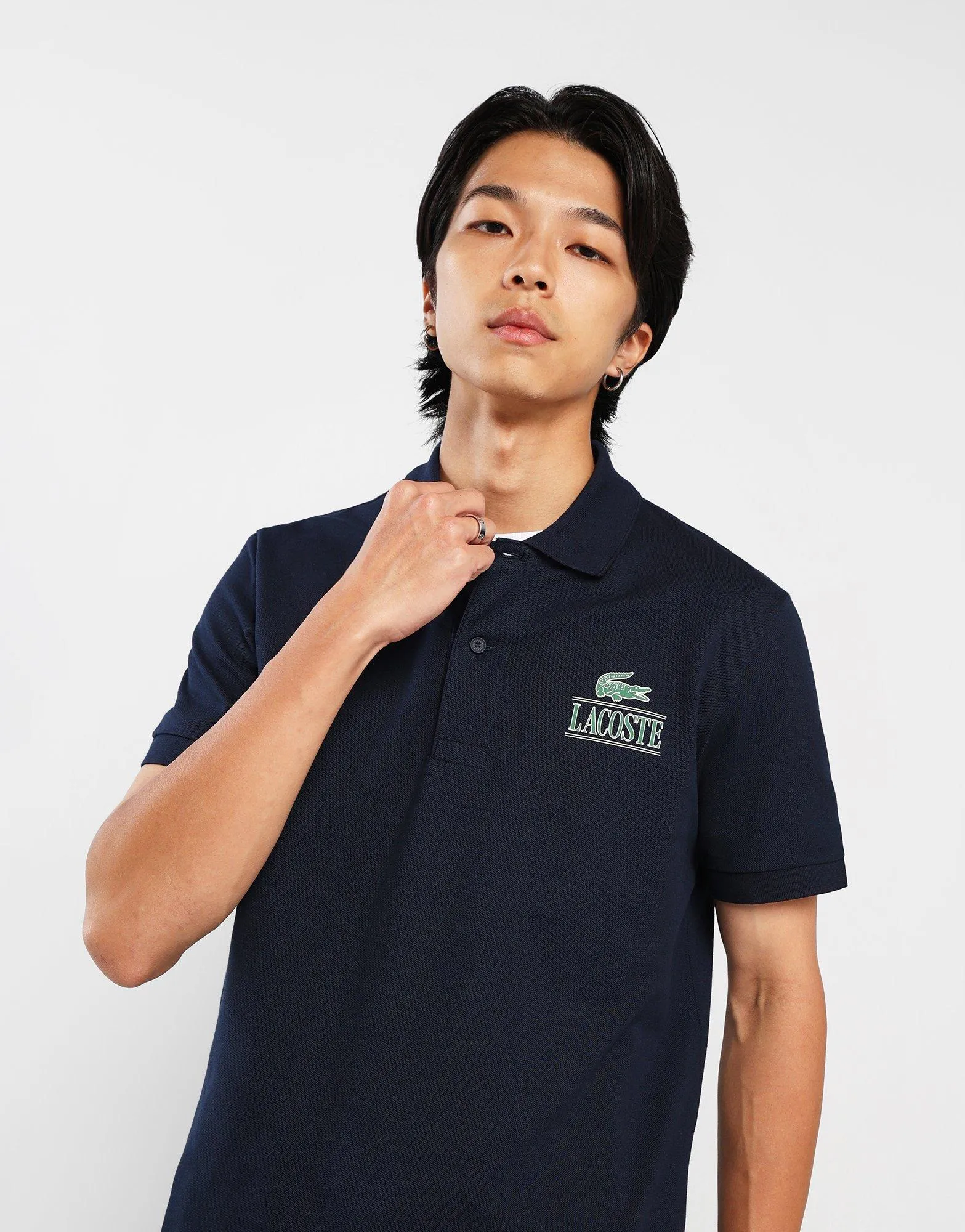 Signature Print Piqu?? Polo Shirt Practical Design