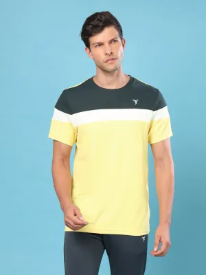 Seasonal Must-Have Men Colorblock Slim Fit Crew Neck T-shirt with MATPIQ