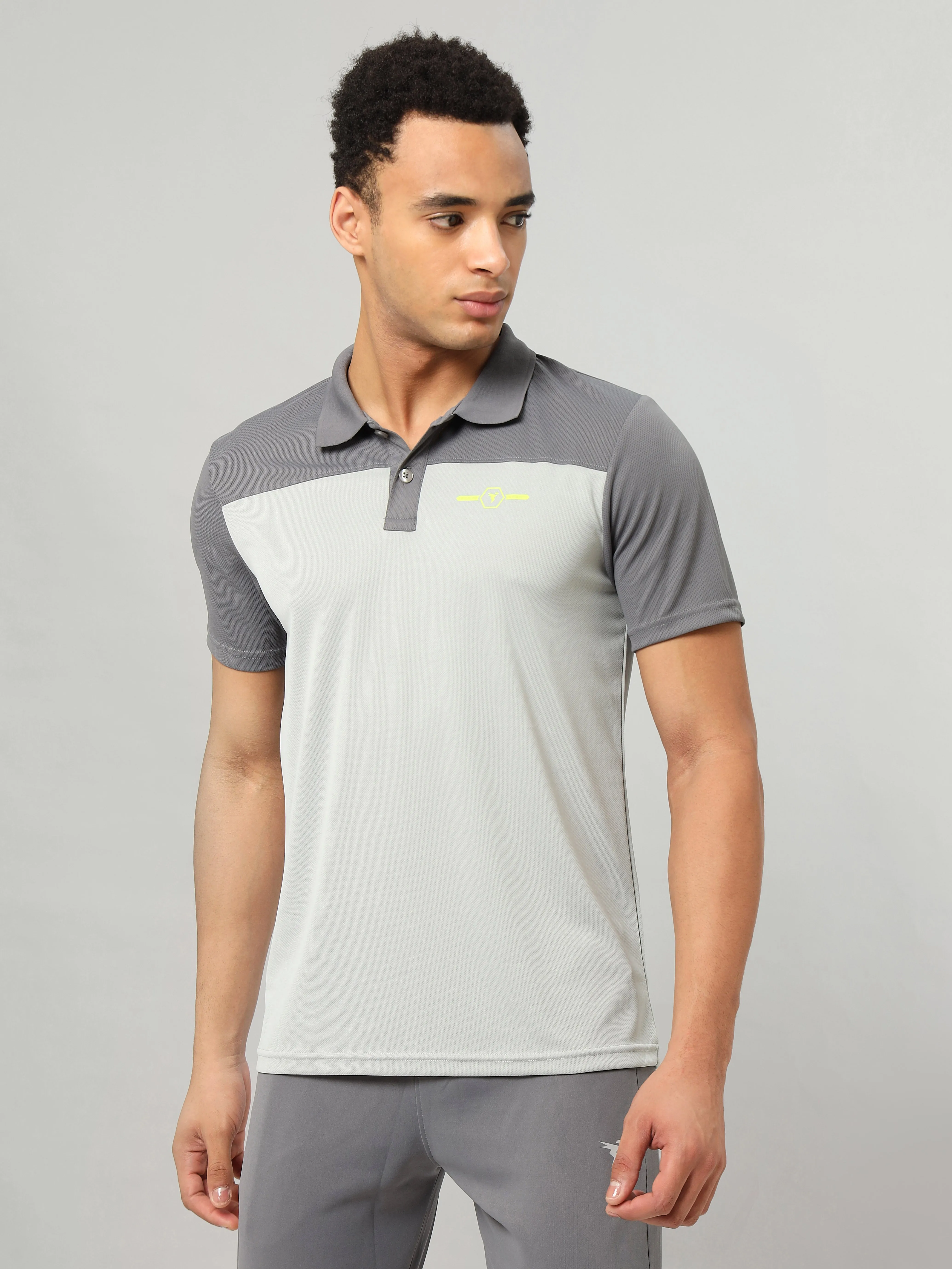 Men Colorblock Relax Fit Polo T-shirt with TECHNO COOL  Premium Layer