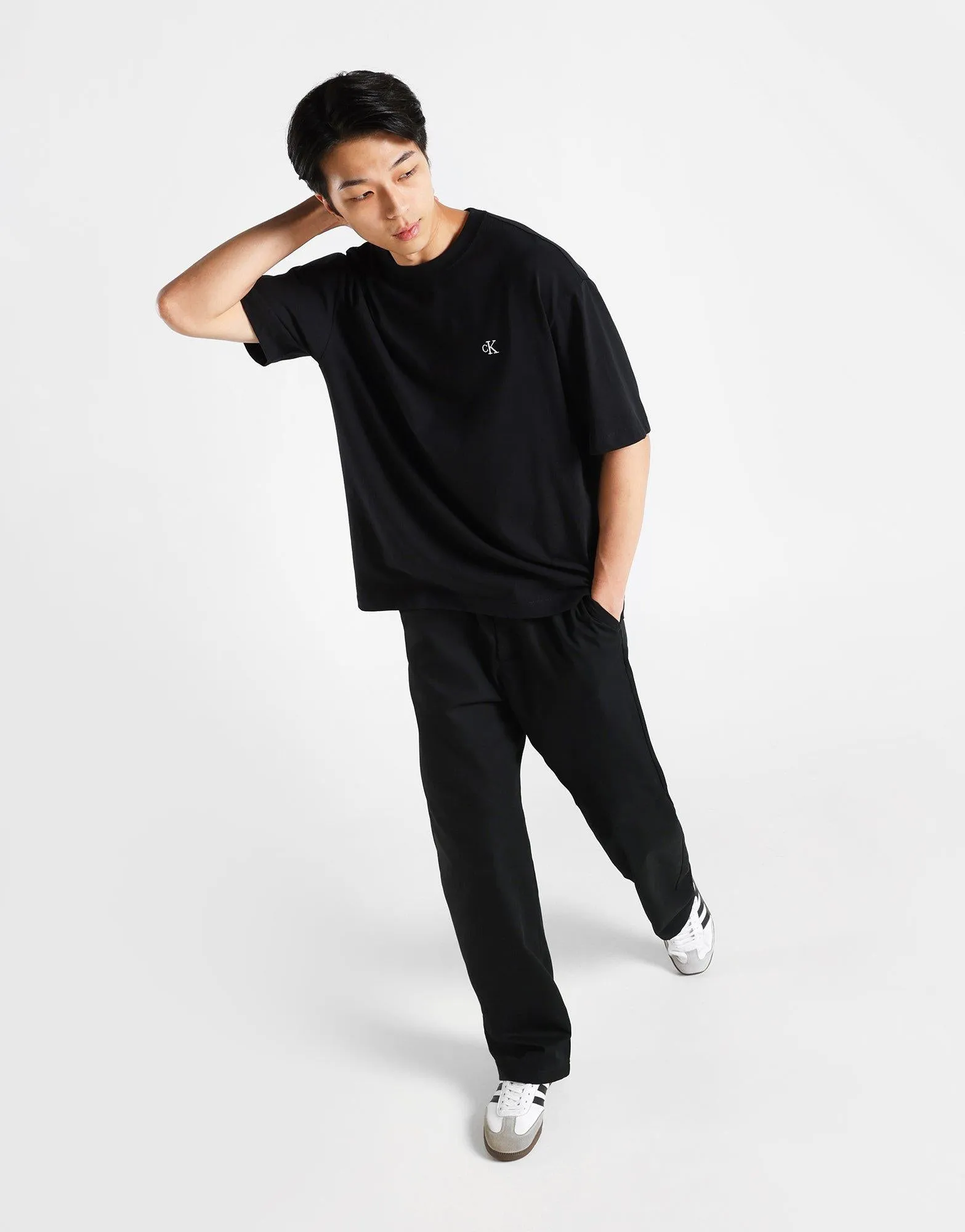 Archive Logo Crew Neck T-Shirt Layered Hem Detail