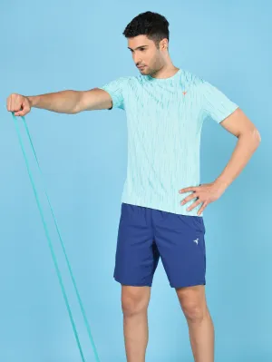 Men Jacquard Slim Fit Crew Neck T-shirt with DOUBLE COOL Comfy Comfort Casual Comfort Fit