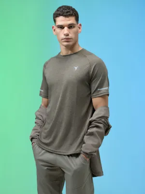 Timeless Fashion OdorResistant Fabric Men Melange Slim Fit Crew Neck T-shirt with MELANGE