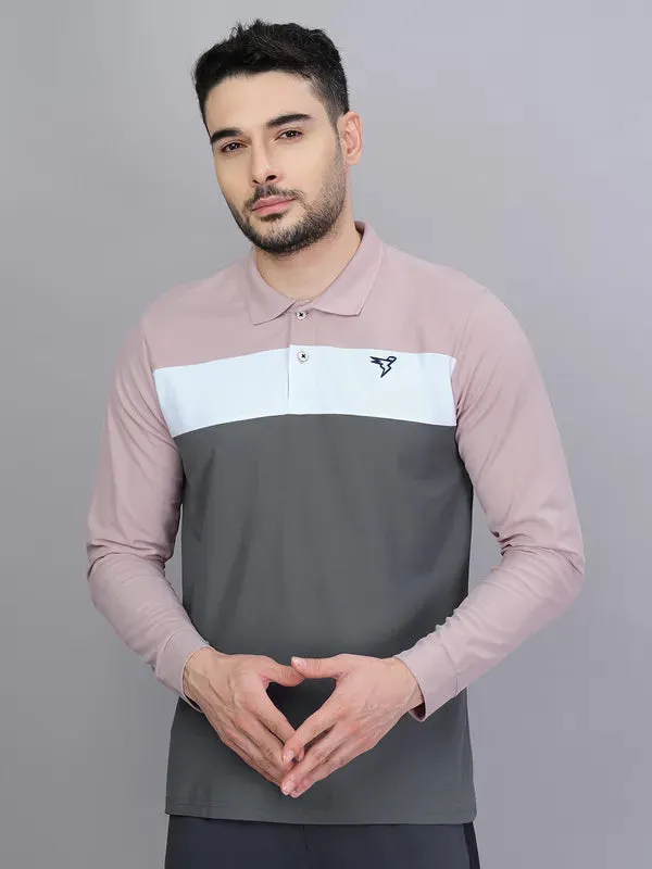Minimalist Wear Casual Shirt Men Colorblock Slim Fit Polo T-shirt with MATPIQ