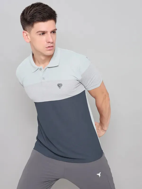 Layering Fashion Men Colorblock Slim Fit Polo T-shirt with MATPIQ