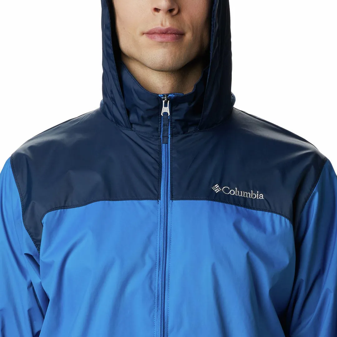 Suitcase StretchFit Fabric Technology Columbia Men Blue Glennaker Lake Rain Jacket
