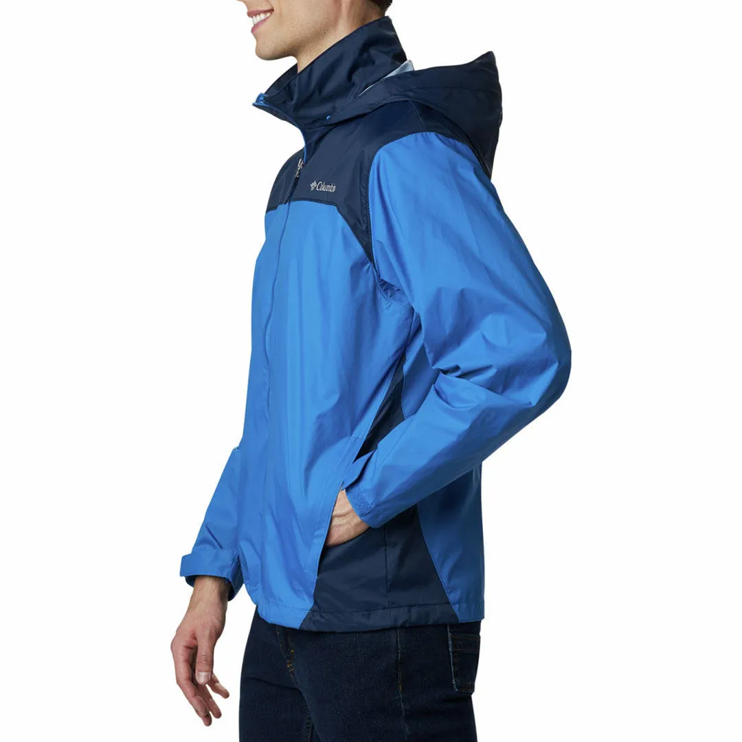 Durable Stitching Columbia Men Blue Glennaker Lake Rain Jacket
