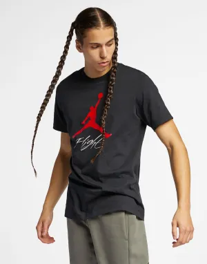 Jumpman Flight T-Shirt Distressed Hem Finish Classic Layering
