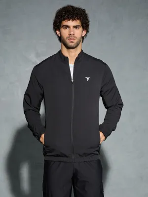 Men Solid Slim Fit Mock Neck Jacket with TECHNOLITE UniversalFit Casual Wear