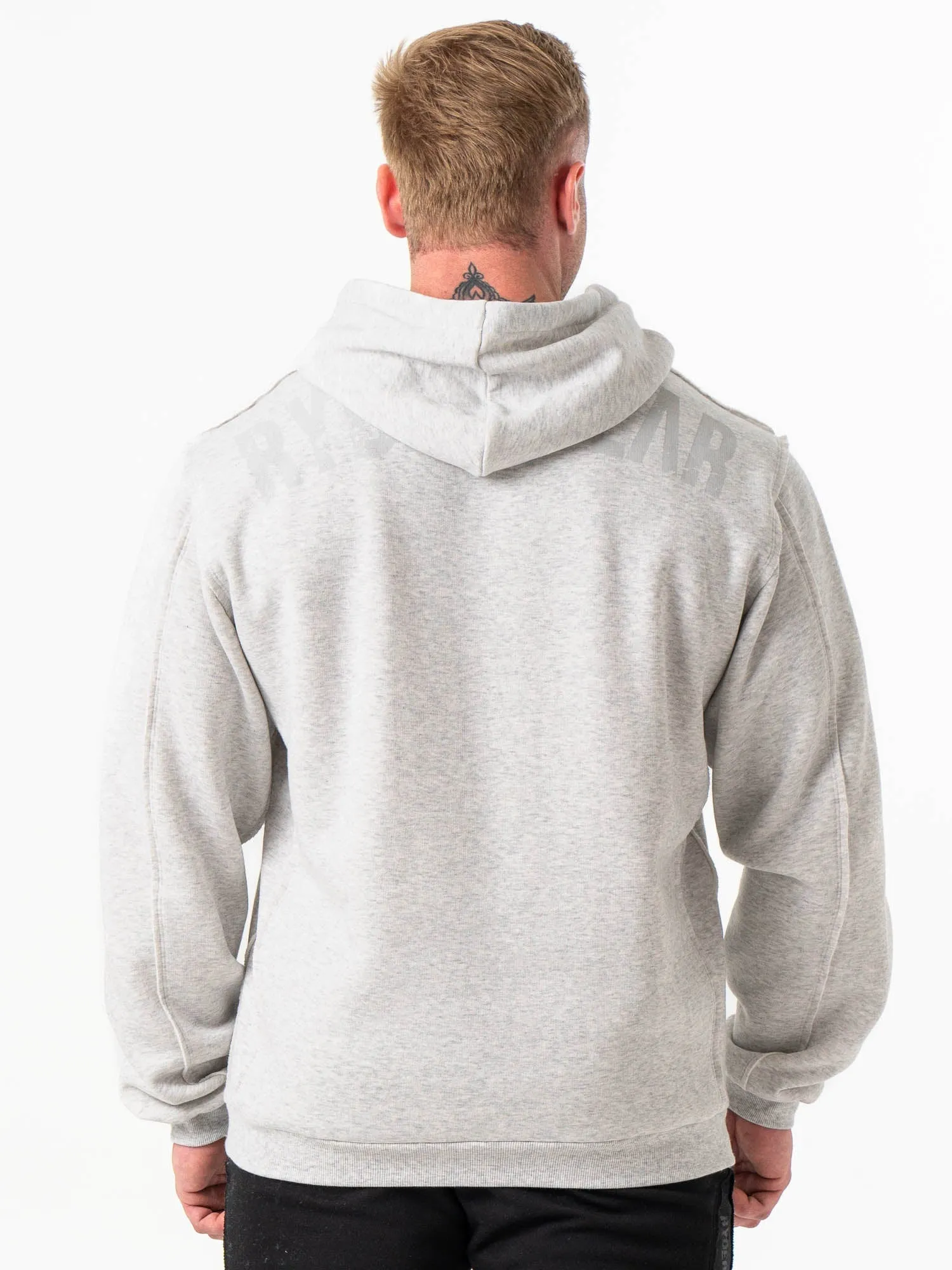 Active Wear Look Force Hoodie - Chalk Grey Marl