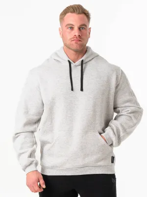 Sports Style ribbon accents Force Hoodie - Chalk Grey Marl