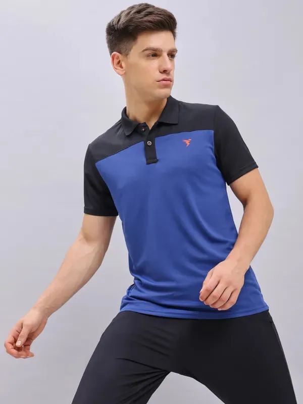 Men Colorblock Relax Fit Polo T-shirt with TECHNO COOL  Versatile Fit Active Essentials