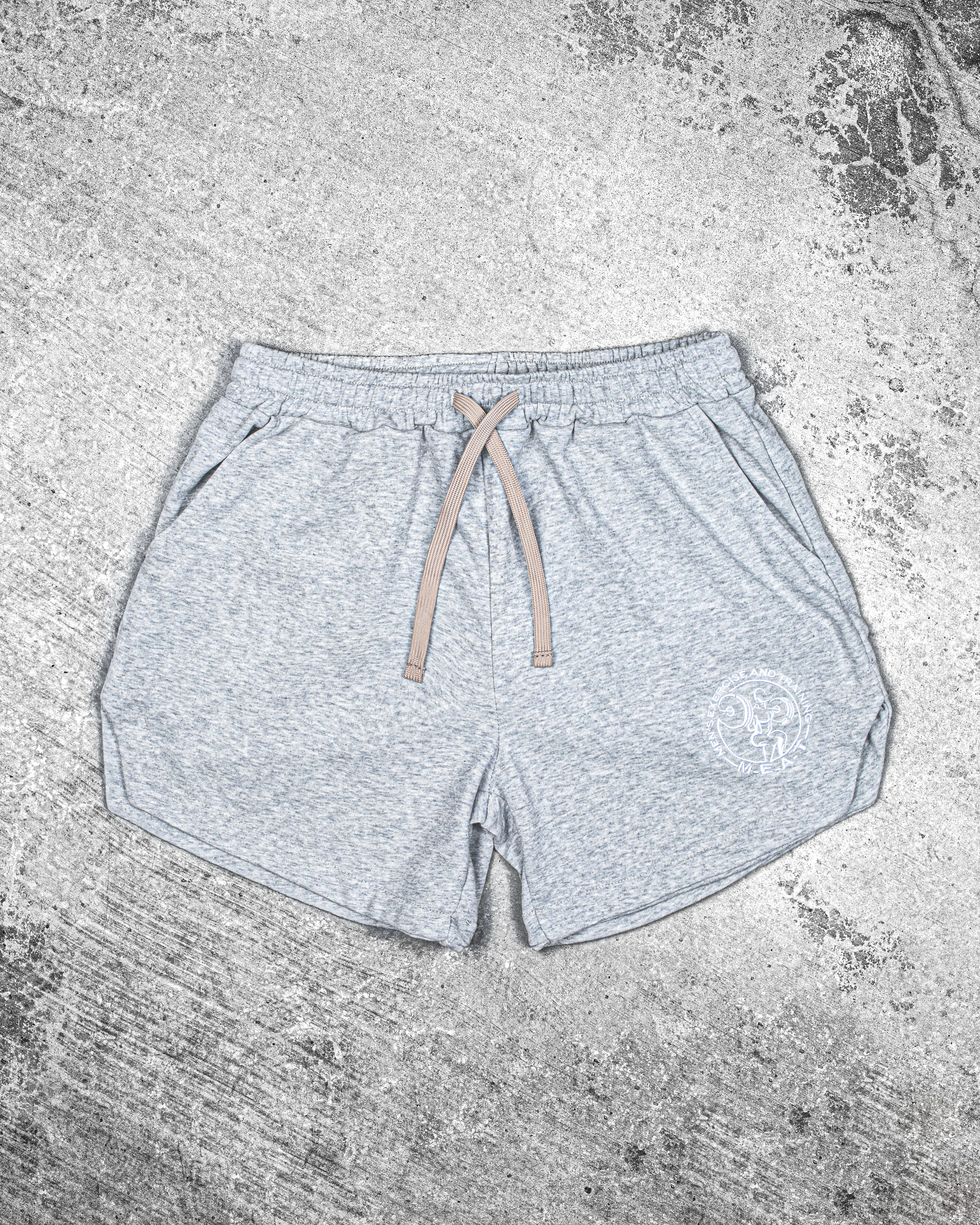Slim Stretch LIFTING SHORTS ?C COTTON / HEATHER GREY