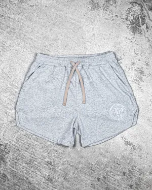 Slim Stretch LIFTING SHORTS ?C COTTON / HEATHER GREY