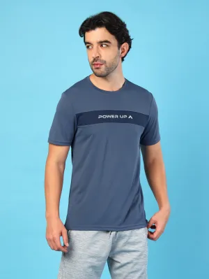 Men Solid Slim Fit Crew Neck T-shirt with TECHNO COOL  Street Smart