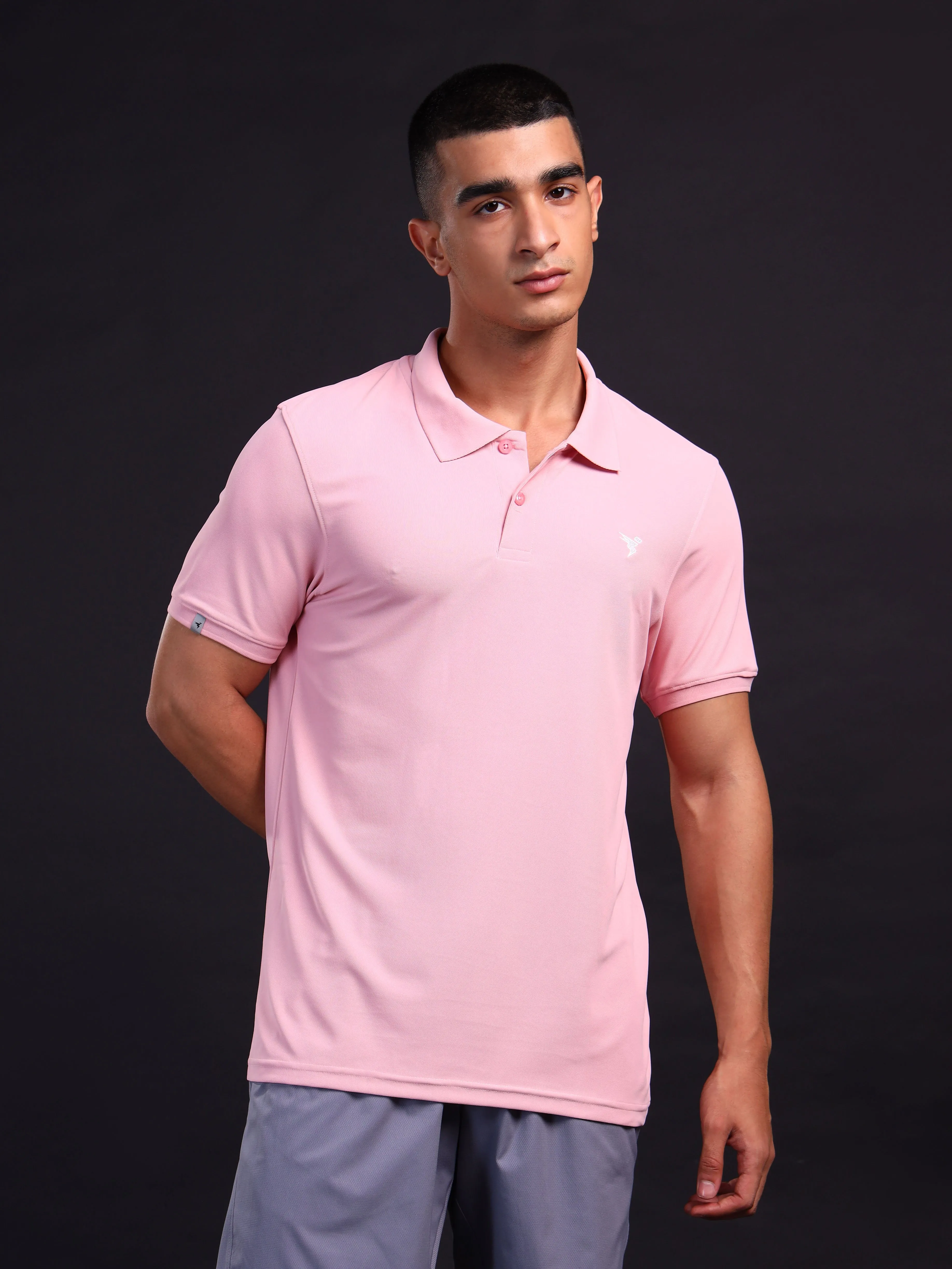 Men Solid Slim Fit Polo T-shirt with MATPIQ Stylish Neckline Casual Elegance