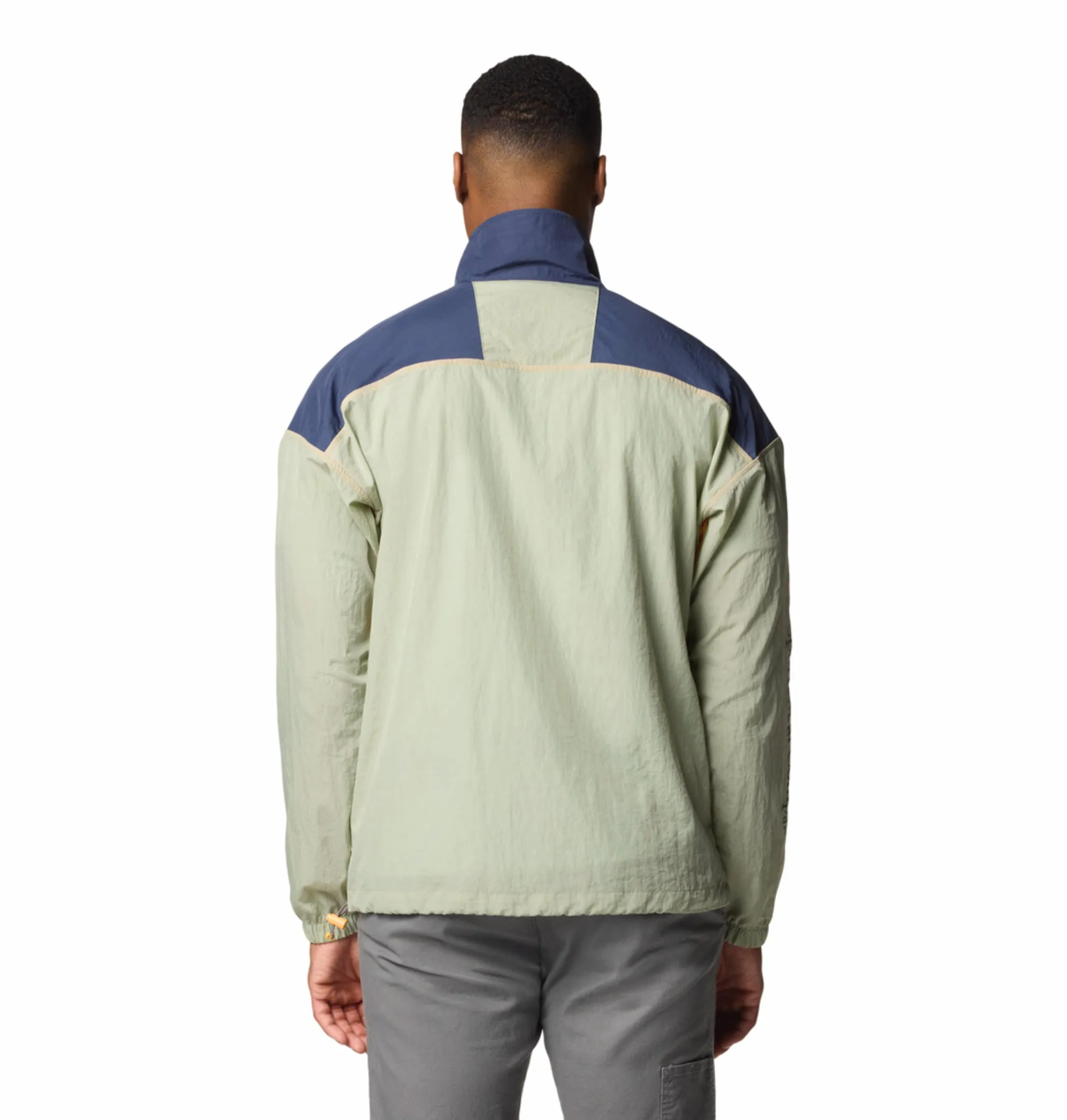 Columbia Men Green Riptide II Retro Windbreaker Anorak Heavy Duty Zipper Service