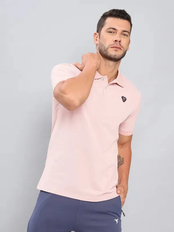Flexible Layer Elegant Fit Men Solid Slim Fit Polo T-shirt with ELASTO PLUS