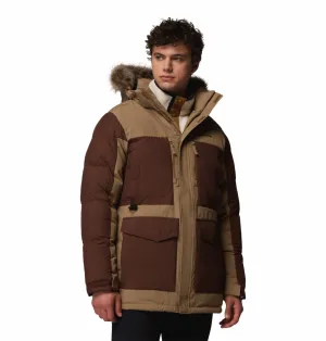 Columbia Men Brown OmniHeat Infinity Marquam Peak Fusion II Parka Jacket Idolize snap closure