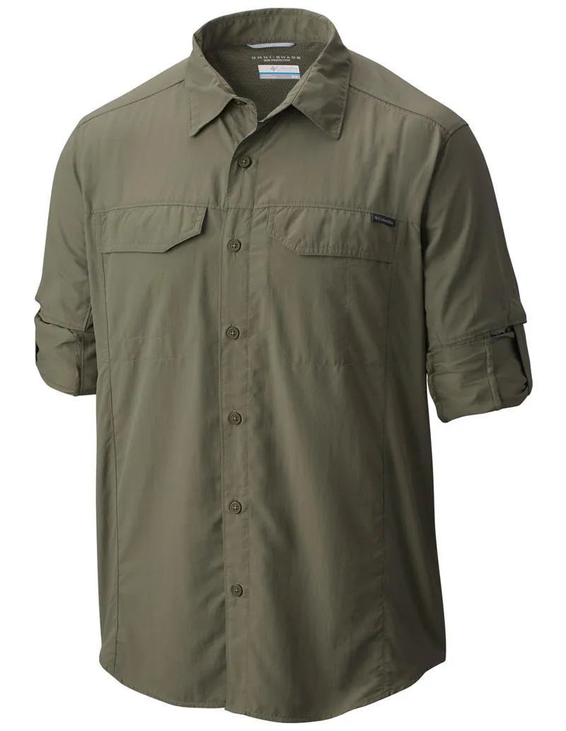 Columbia Men Green Silver Ridge Long Sleeve Shirt (Sun Protection) American Ease