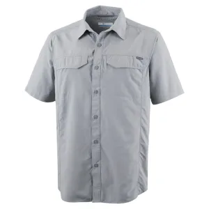 Columbia Men Grey Silver Ridge Short Sleeve Shirt (Sun Protection) Champion Glow Fashionable Look
