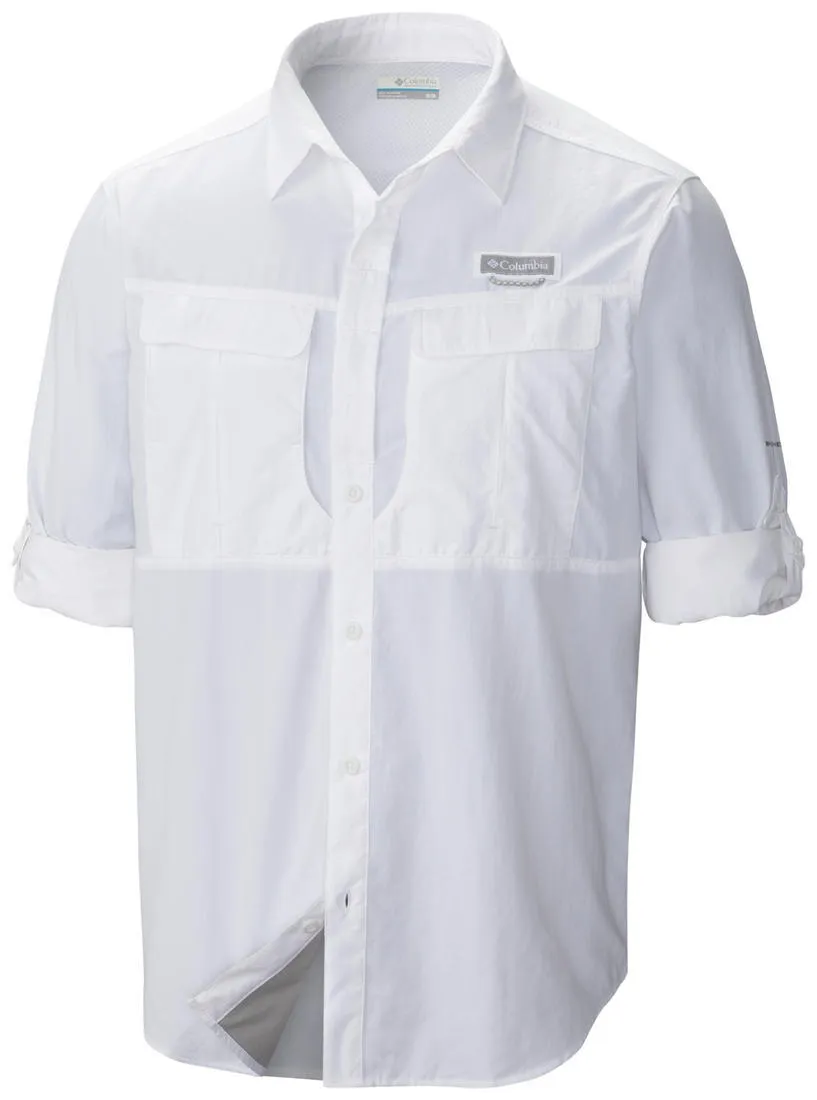 Cool Sweater CompactPackaging Columbia Men White Cascades Explorer Long Sleeve Shirt (Sun Protection)
