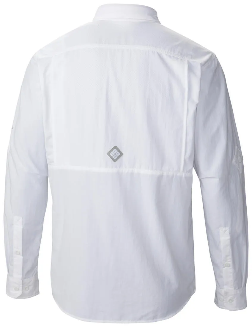 Formal Shirt Columbia Men White Cascades Explorer Long Sleeve Shirt (Sun Protection)