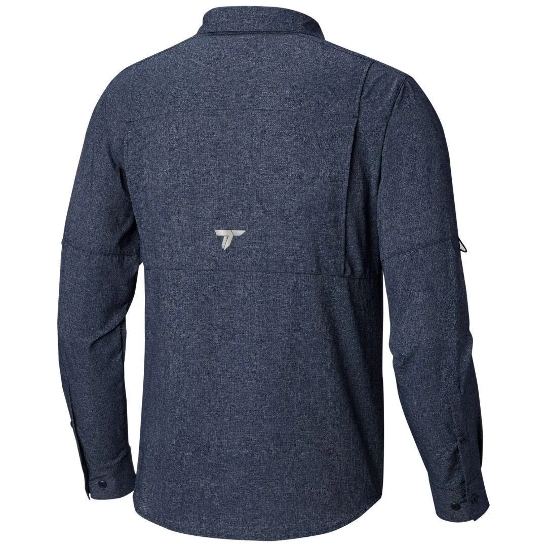 Columbia Men Blue Irico Mens Long Sleeve Shirt MinimalistStyle Trend Vibe