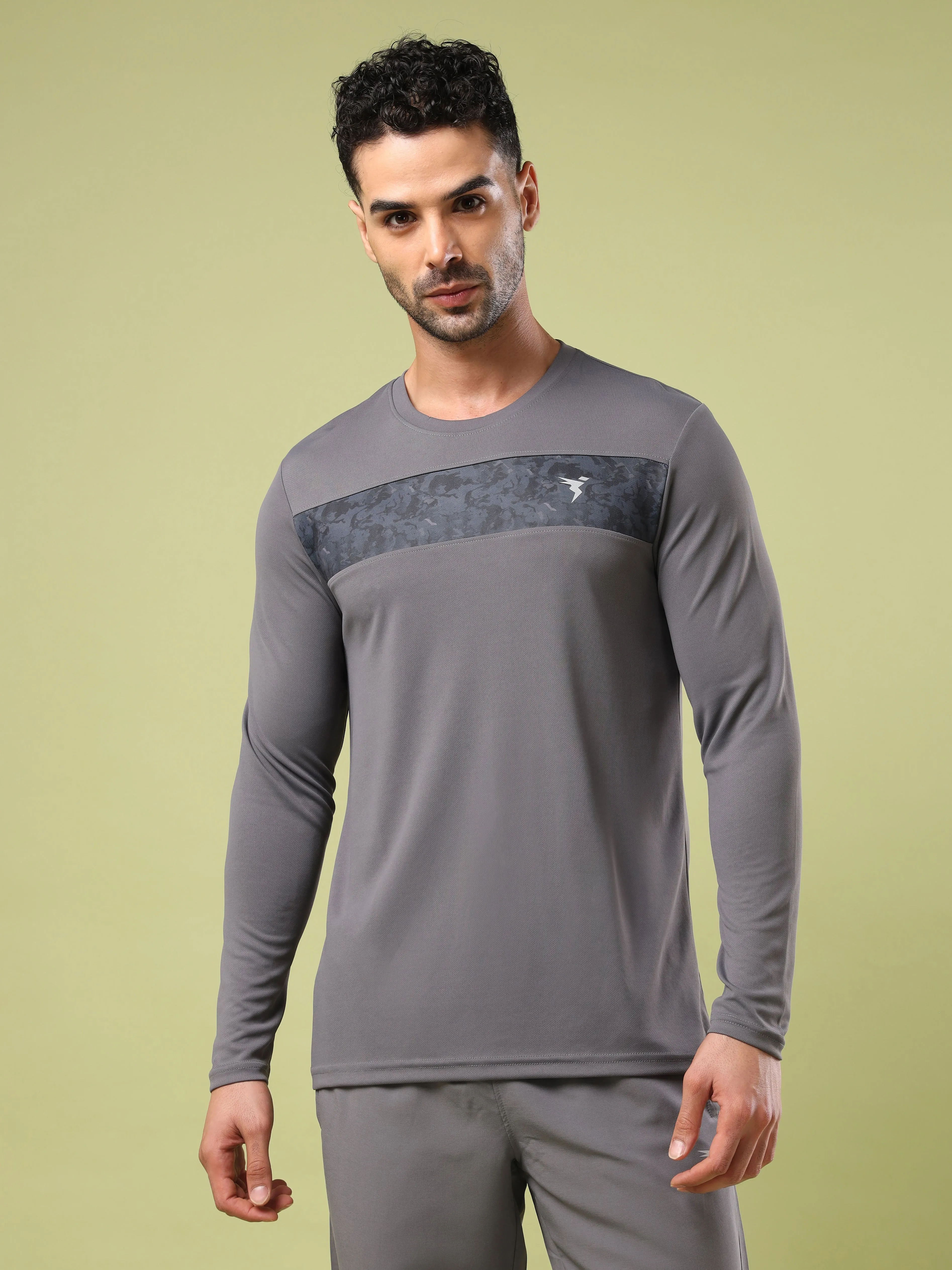 Men Printed Slim Fit Round Neck Sports T-shirt with TECHNO COOL  FadeResistantDye