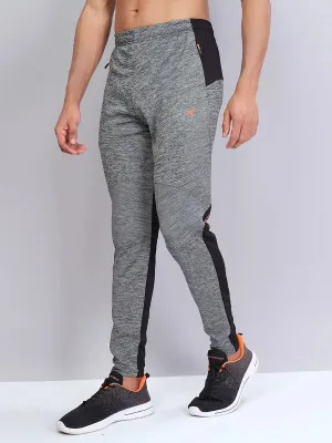 Men Melange Slim Fit Trackpants with TECHNO DRY Active Fit