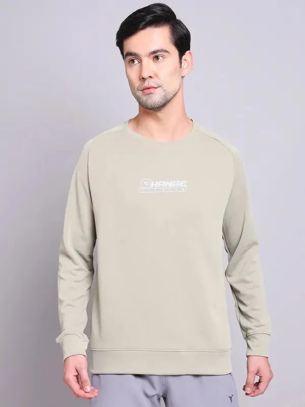 product hat style statement Men Printed Slim Fit Crew Neck Sweatshirt with ELASTO PLUS