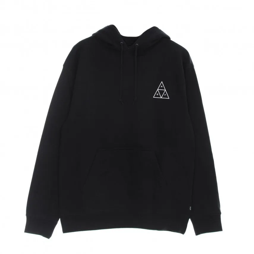 Breathable Layer Daily Staple HUF felpa con cappuccio da uomo con logo Triplo Triangolo PF00492 nero