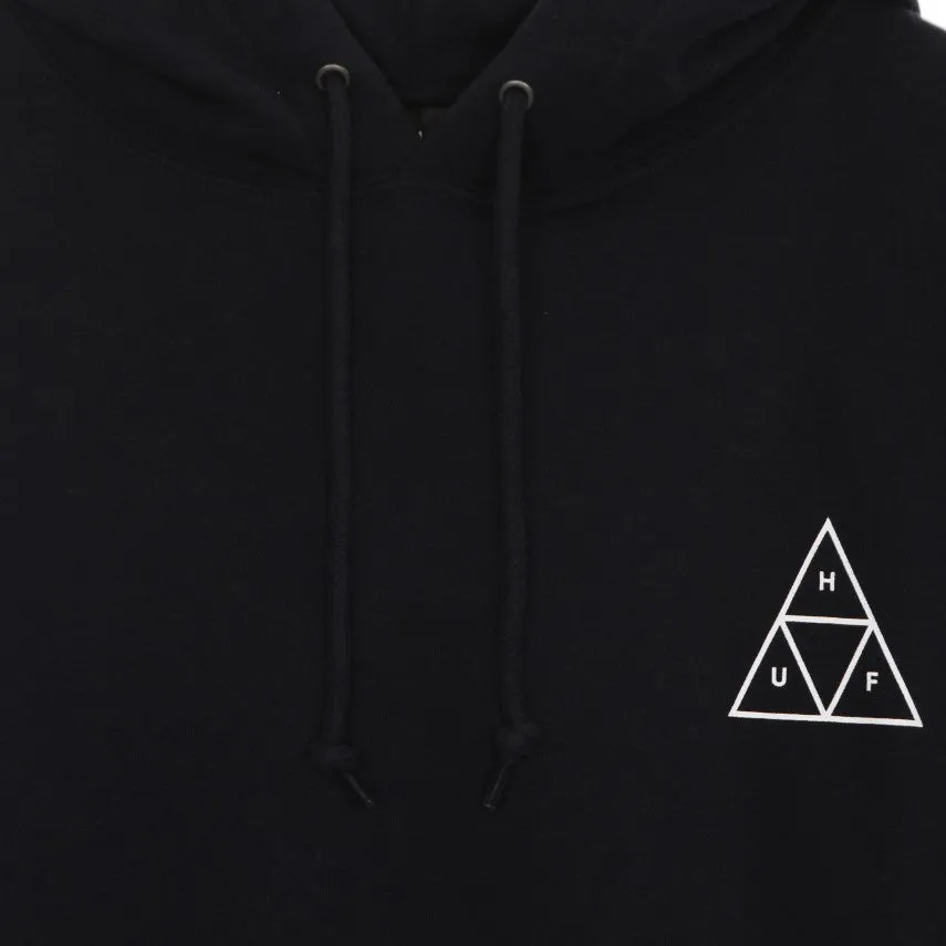 HUF felpa con cappuccio da uomo con logo Triplo Triangolo PF00492 nero sporty wear