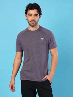Men Solid Slim Fit Crew Neck T-shirt with DOUBLE?COOL Modern and Soft