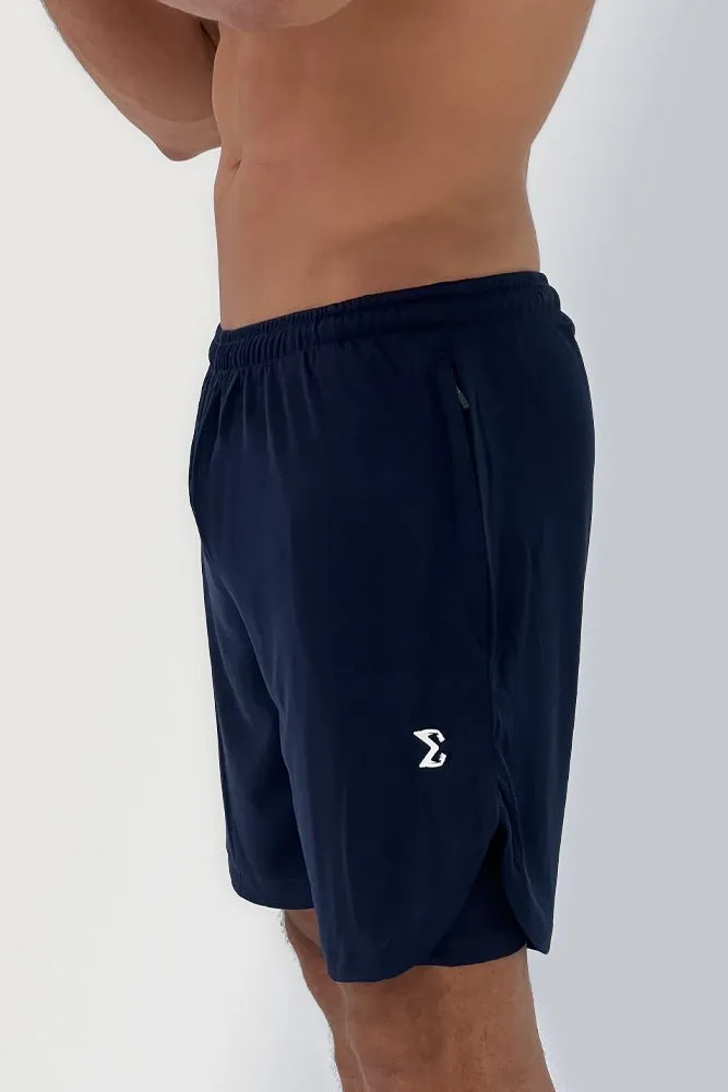Maverik Basic Short Navy blue Daily Wear Simple Waist