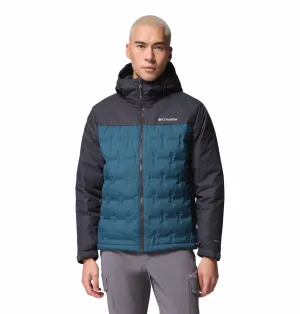 Columbia Men Teal HEAT SEAL Grand Trek III Down Jacket Outdoors Day