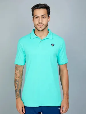 Men Solid Slim Fit Polo T-shirt with TECHNO COOL  Luxe Apparel