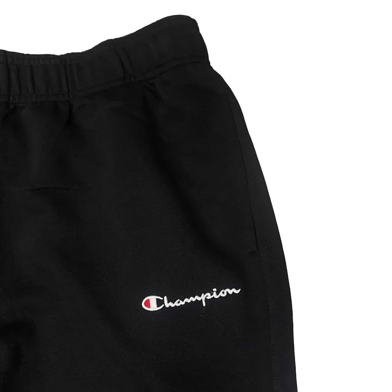 Champion pantalone sportivo da uomo  con orlo diritto in cotone leggero 220302 KK001 nero Compression Fit Bonded Seam Reinforcement