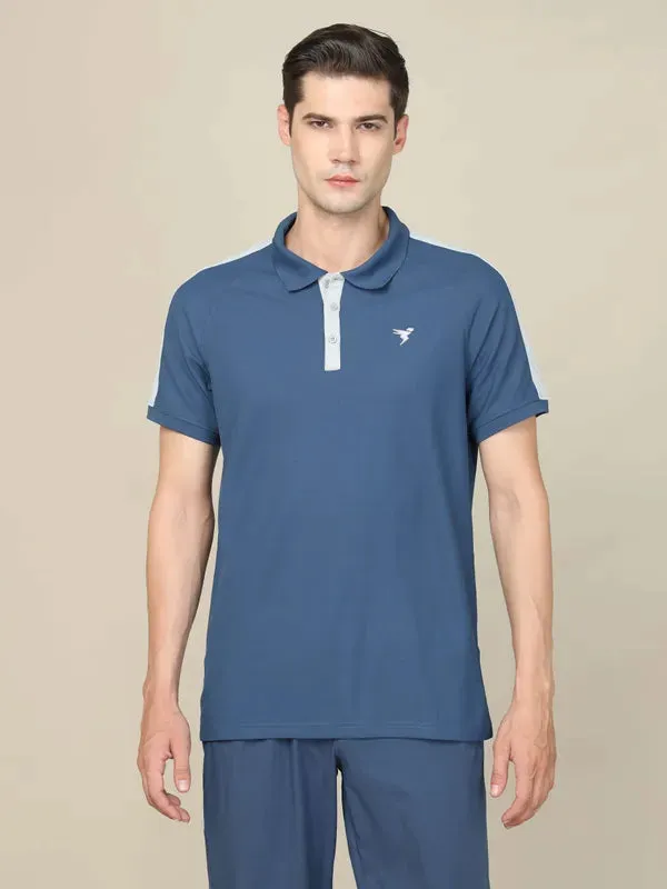 Timeless Wearable Comfort Design Men Colorblock Slim Fit Polo T-shirt with MATPIQ