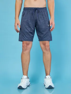 Comfort waistband Men Melange Slim Fit Shorts with TECHNO DRY